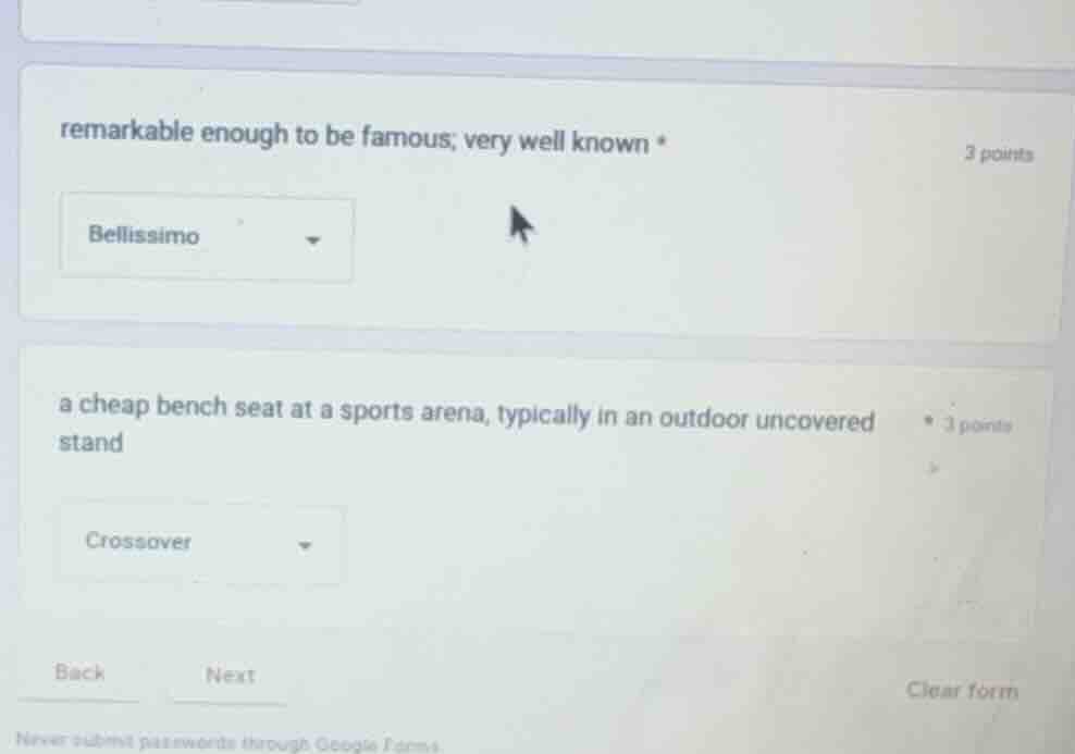 remarkable enough to be famous; very well known * a cheap bench seat at…