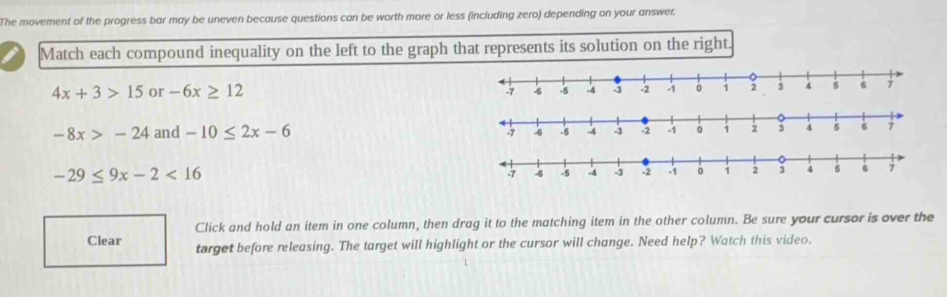 the movement of the progress bar may be uneven because questions can be…