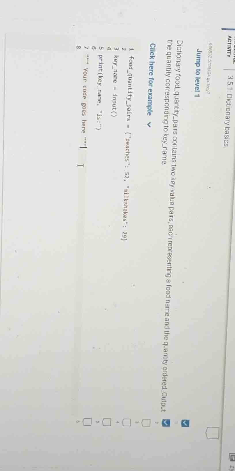 activity 3 5 1 dictionary basics jump to level 1 dictionary food_quanti…