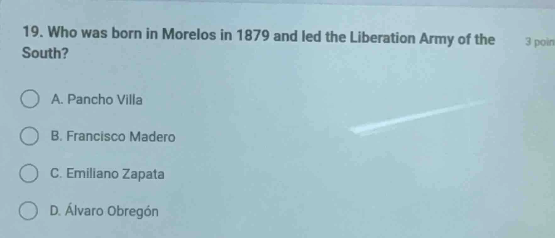 19. who was born in morelos in 1879 and led the liberation army of the …