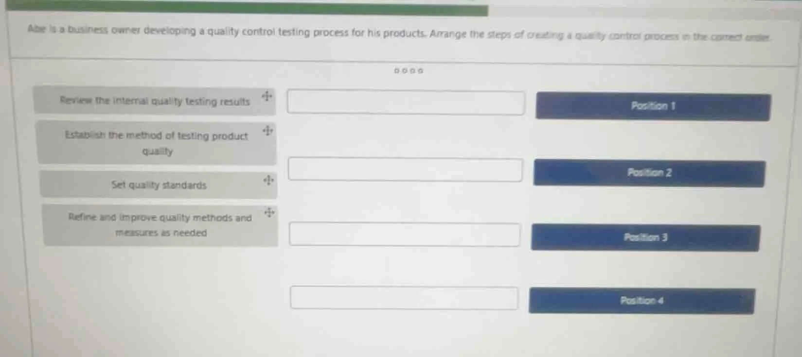 abe is a business owner developing a quality control testing process fo…