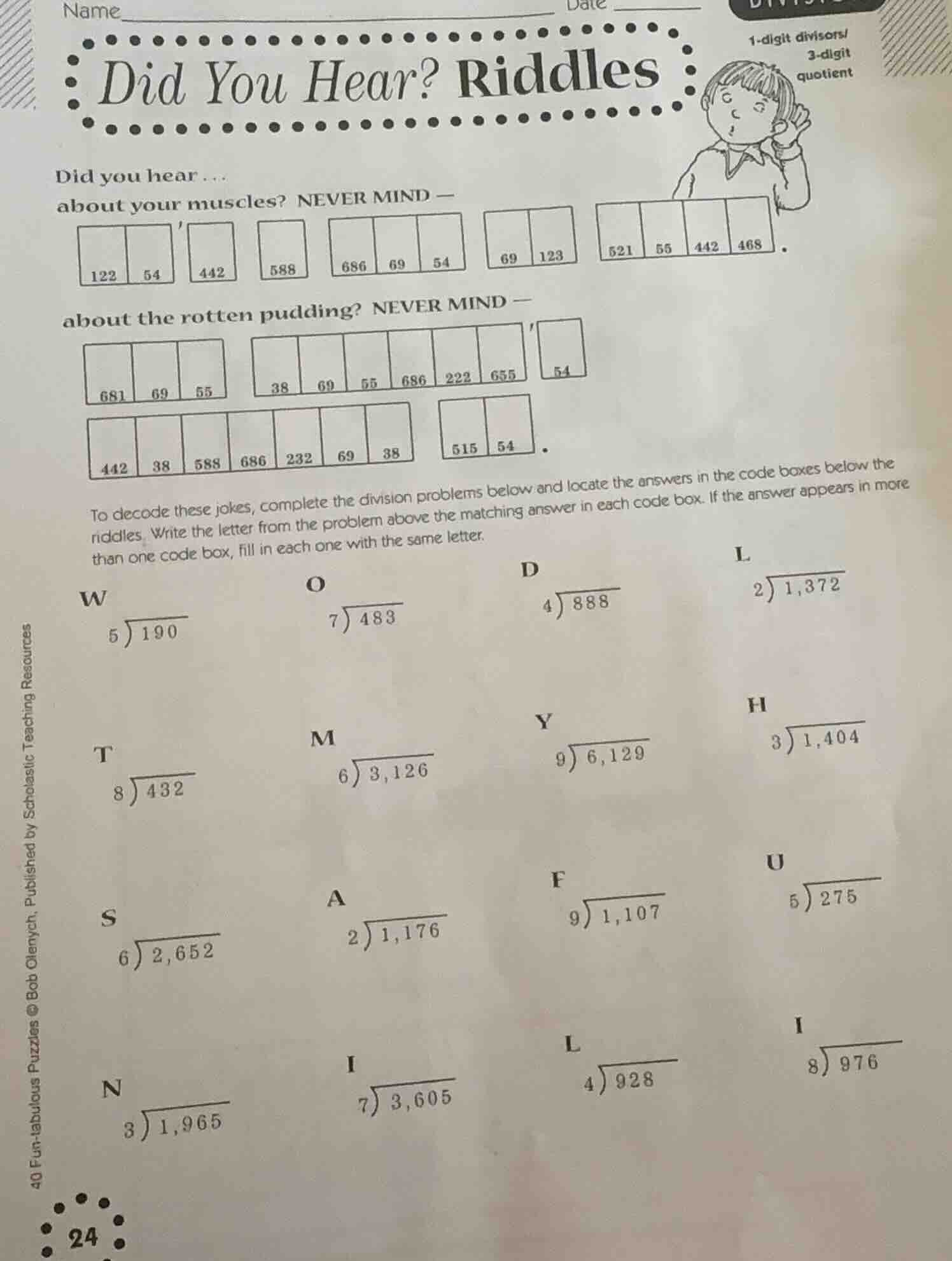 name_____________________________ date ________ did you hear? riddles 1…