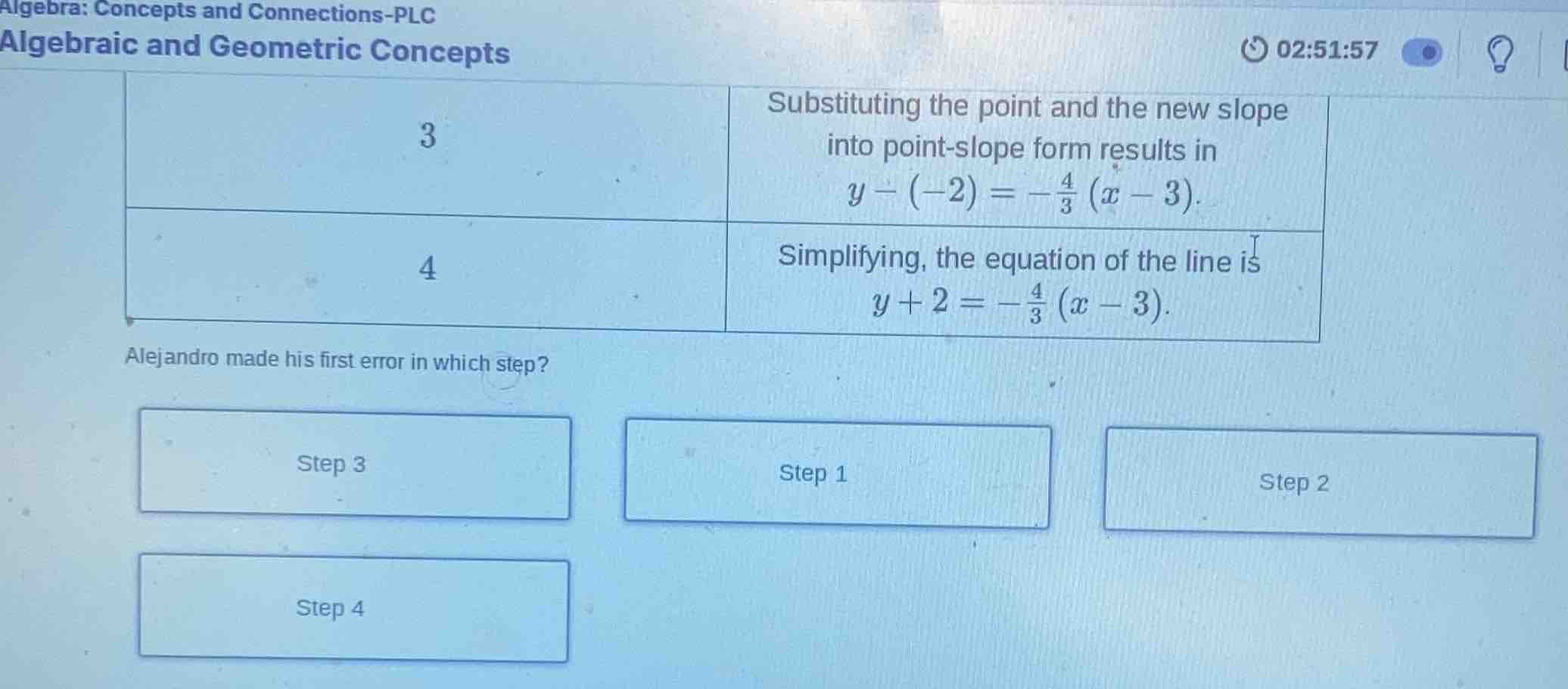 algebra: concepts and connections - plc algebraic and geometric concept…