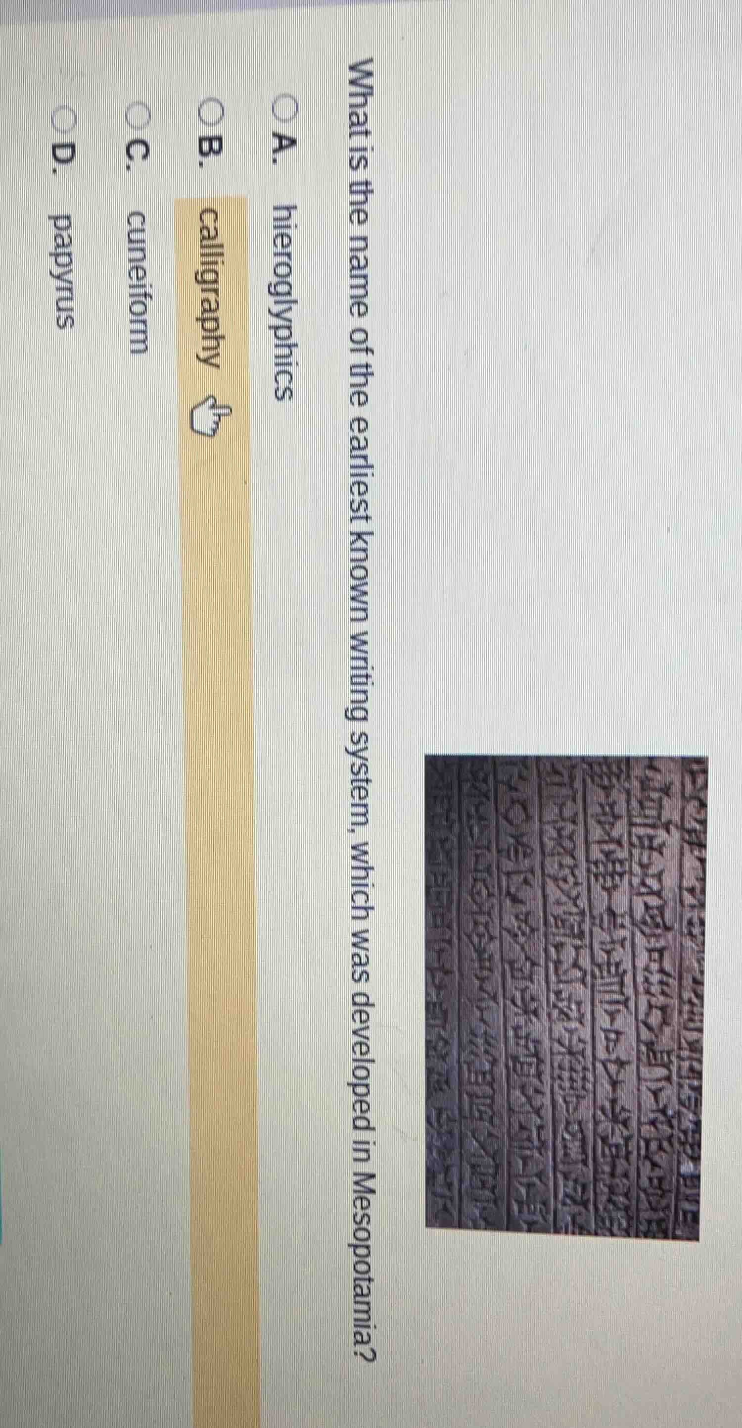 what is the name of the earliest known writing system, which was develo…