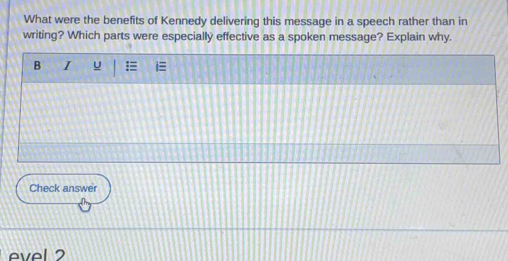 what were the benefits of kennedy delivering this message in a speech r…