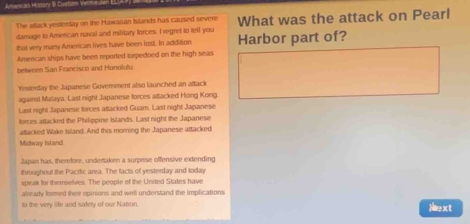 the attack yesterday on the hawaiian islands has caused severe damage t…