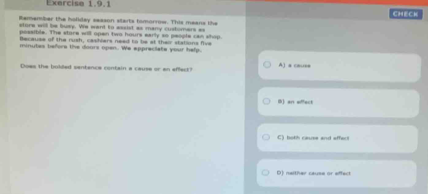 exercise 1.9.1 remember the holiday season starts tomorrow. this means …