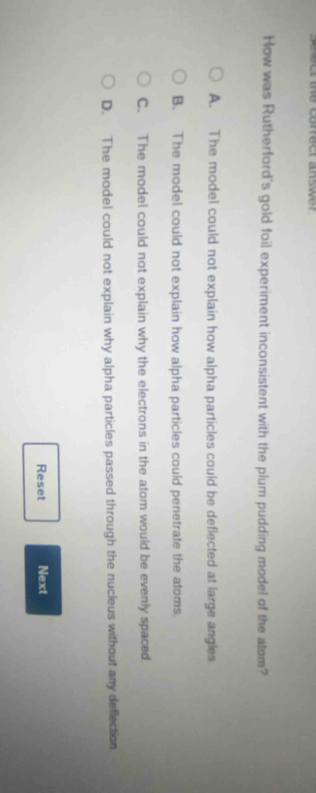 how was rutherford’s gold foil experiment inconsistent with the plum pu…