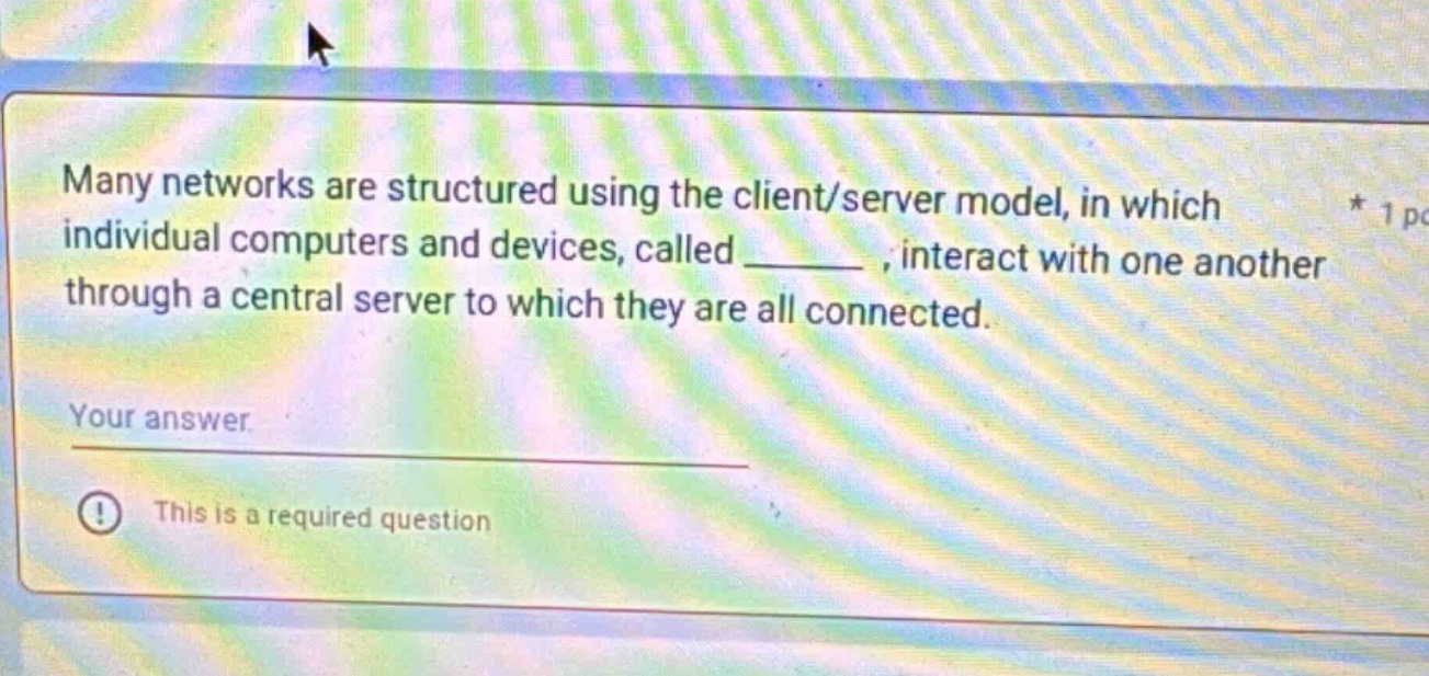 many networks are structured using the client/server model, in which in…
