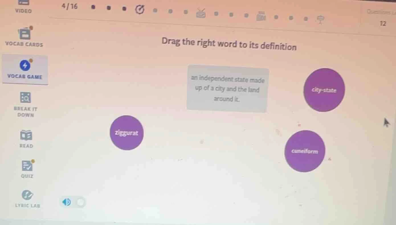 drag the right word to its definition an independent state made up of a…