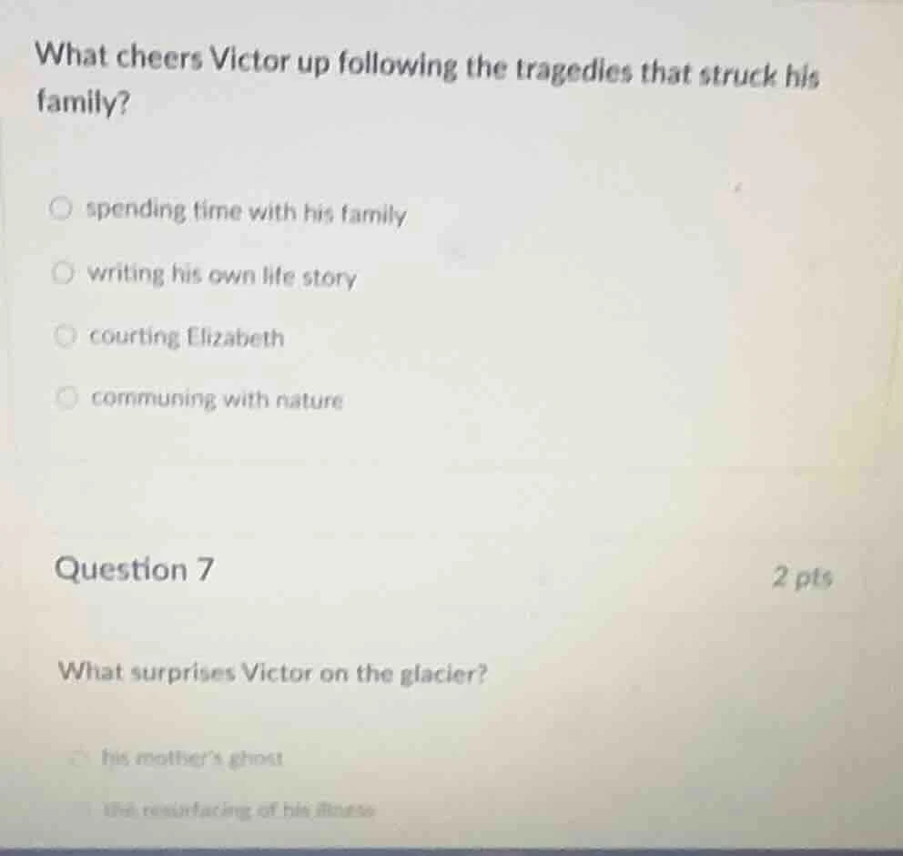 what cheers victor up following the tragedies that struck his family? s…