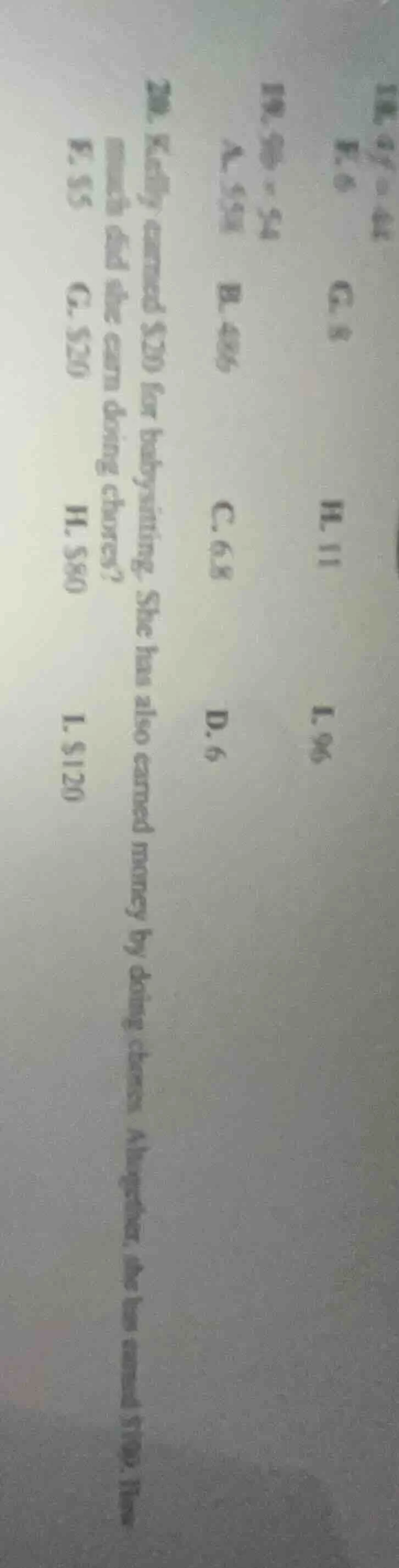 20. kathy earned $30 for babysitting. she has also earned money by doin…