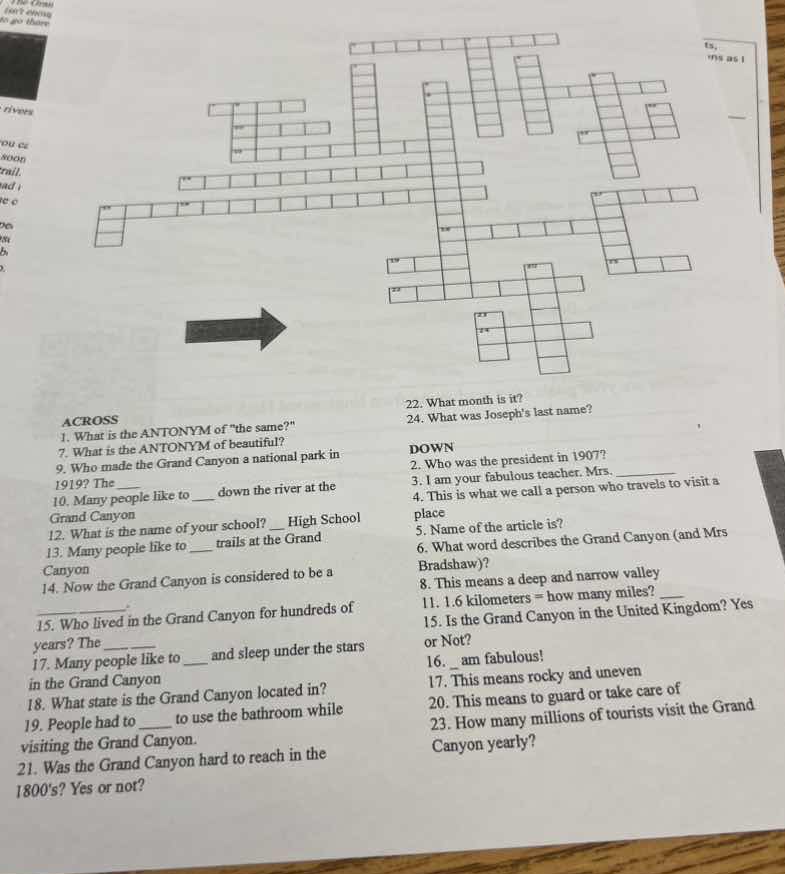 across 1. what is the antonym of \the same\? 7. what is the antonym of …