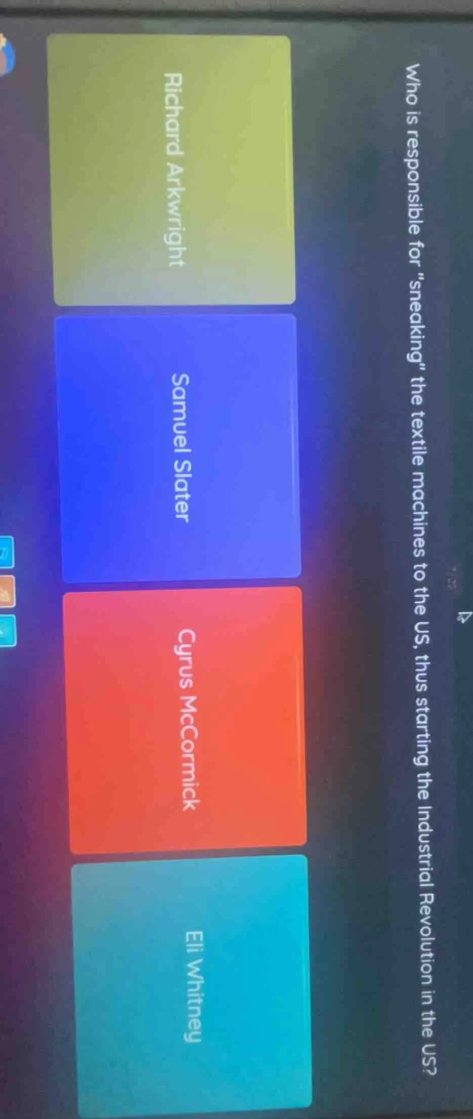 who is responsible for \sneaking\ the textile machines to the us, thus …