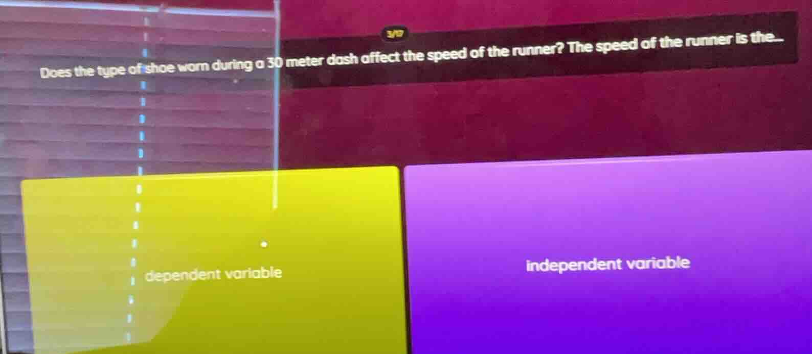 does the type of shoe worn during a 30 meter dash affect the speed of t…