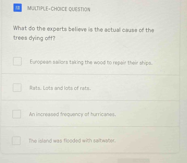 what do the experts believe is the actual cause of the trees dying off?…