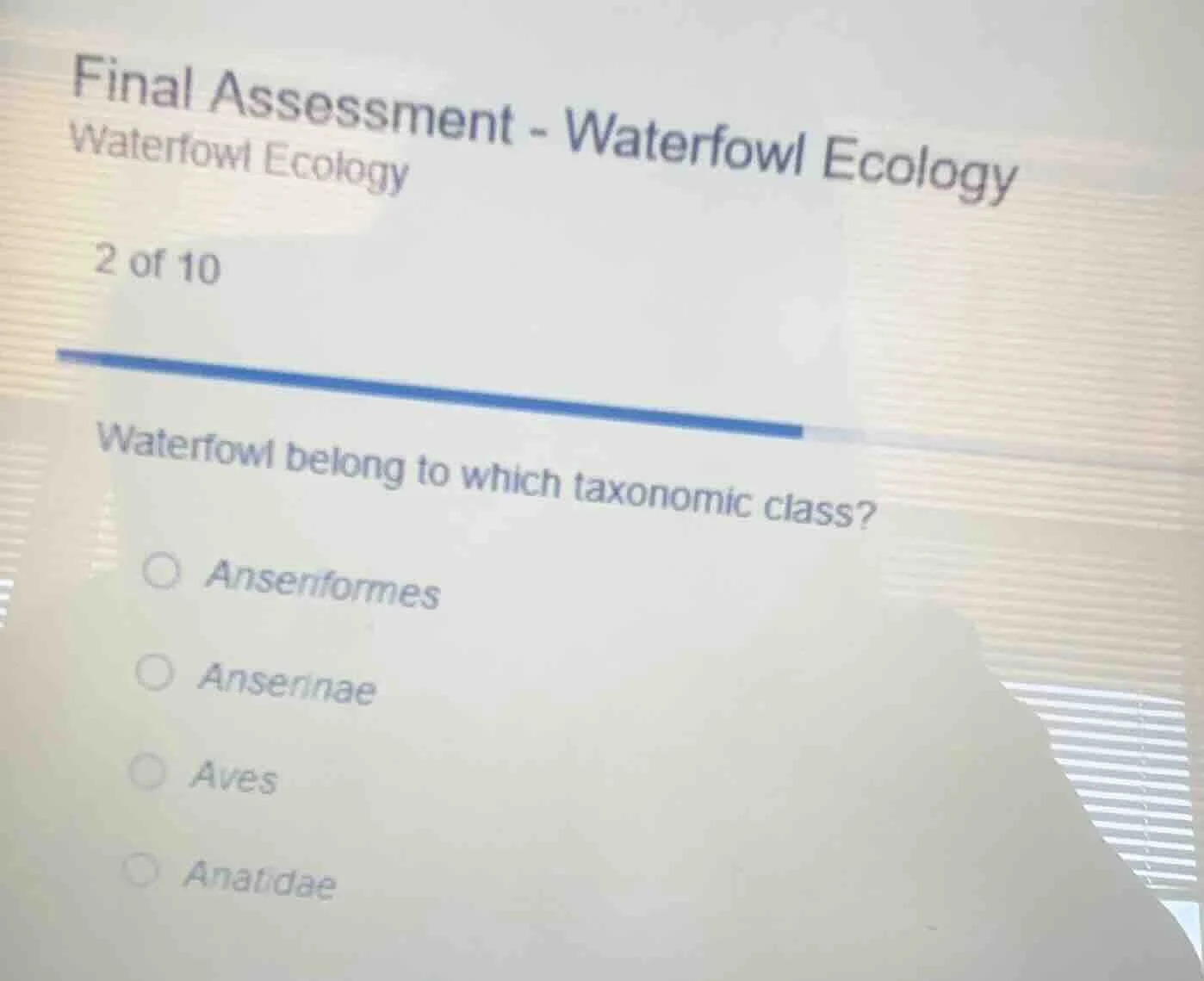 final assessment - waterfowl ecology waterfowl ecology 2 of 10 waterfow…