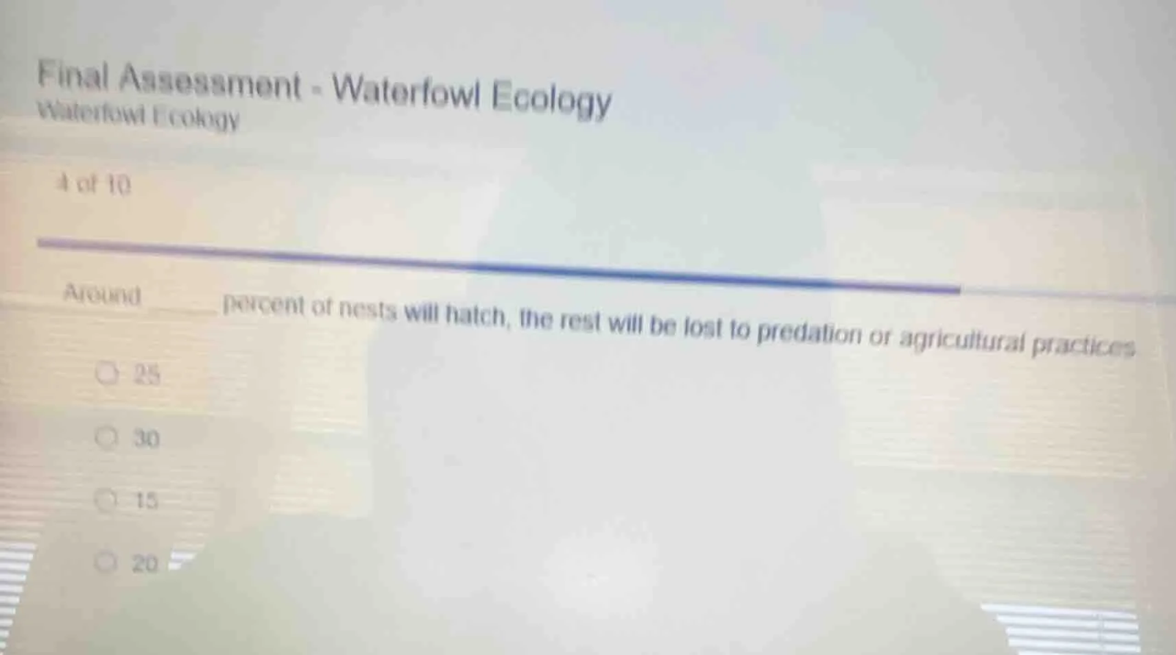 final assessment - waterfowl ecology waterfowl ecology 4 of 10 around _…