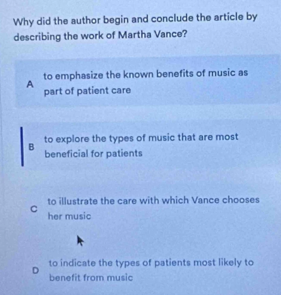 why did the author begin and conclude the article by describing the wor…