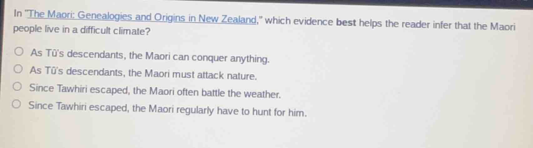 in \the maori: genealogies and origins in new zealand,\ which evidence …