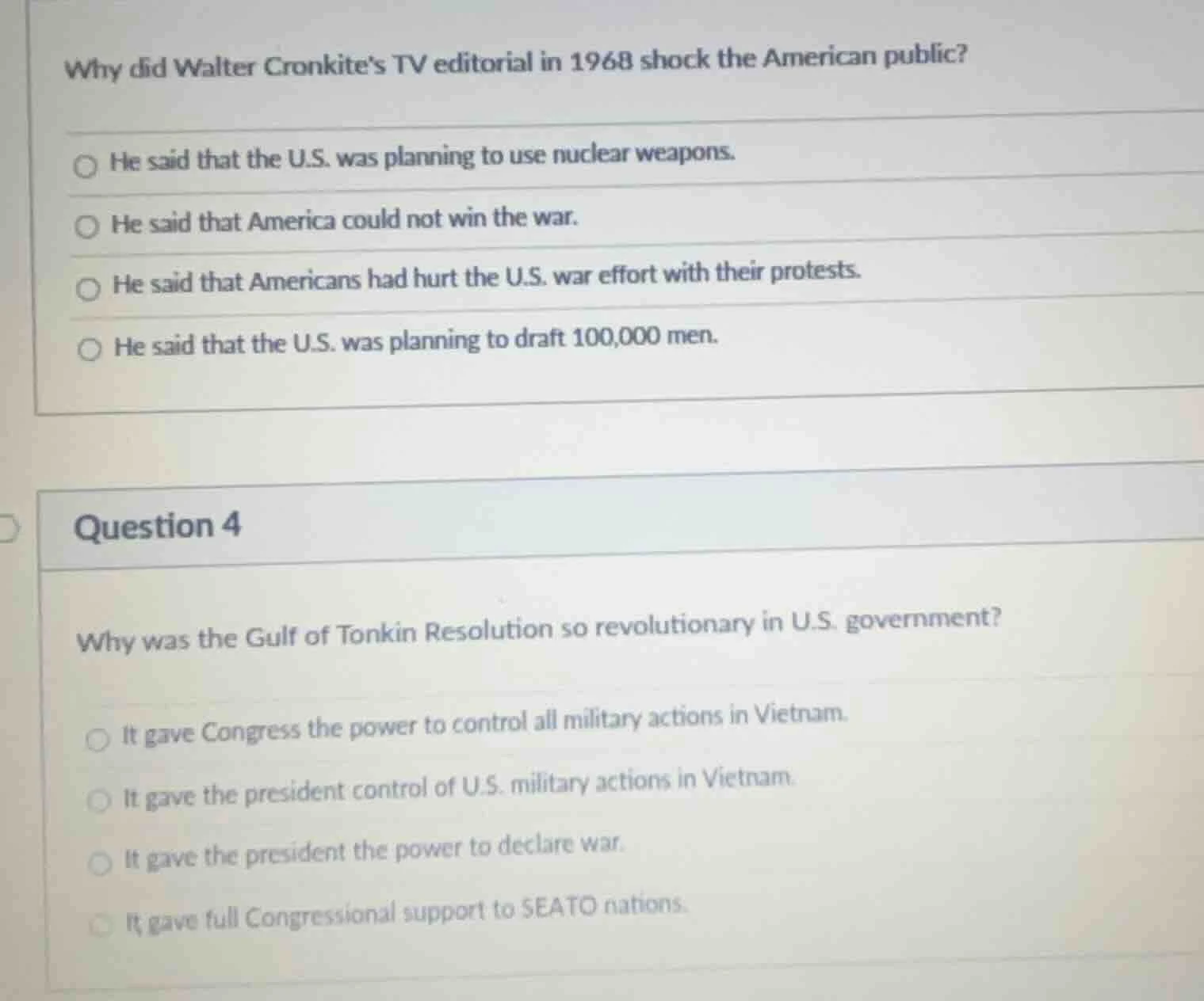 why did walter cronkites tv editorial in 1968 shock the american public…