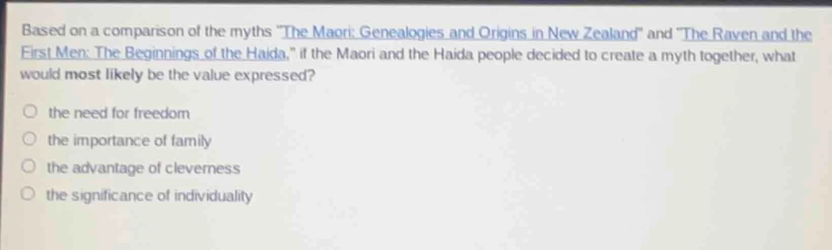 based on a comparison of the myths \the maori: genealogies and origins …