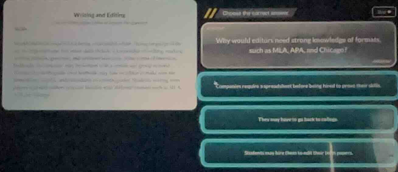 writing and editing choose the correct answer why would editors need st…