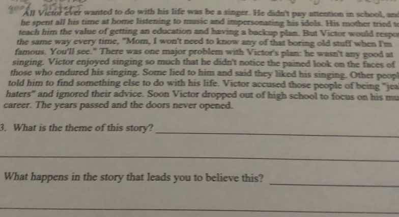 all victor ever wanted to do with his life was be a singer. he didnt pa…
