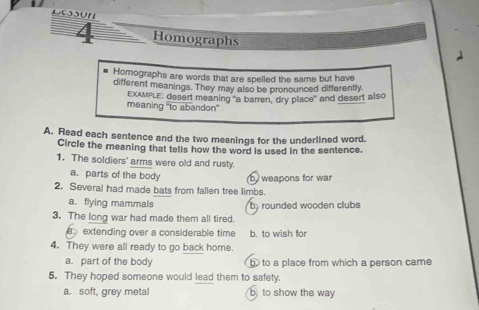 lesson 4 homographs - homographs are words that are spelled the same bu…
