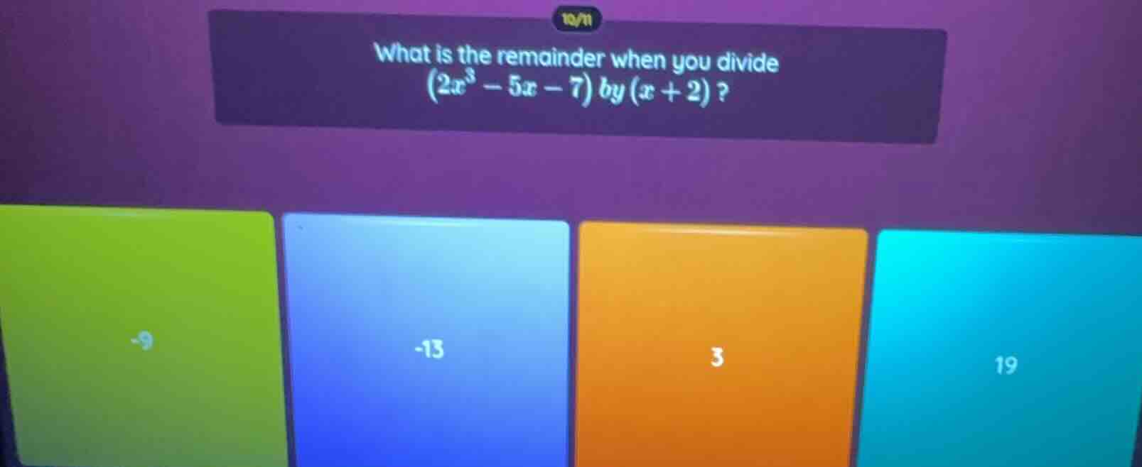 what is the remainder when you divide \\((2x^3 - 5x - 7)\\) by \\((x + …