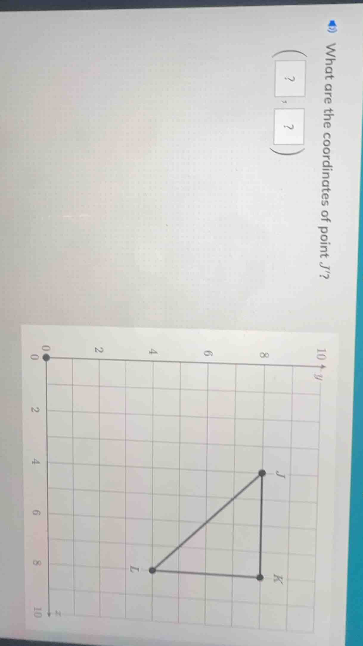 what are the coordinates of point j?