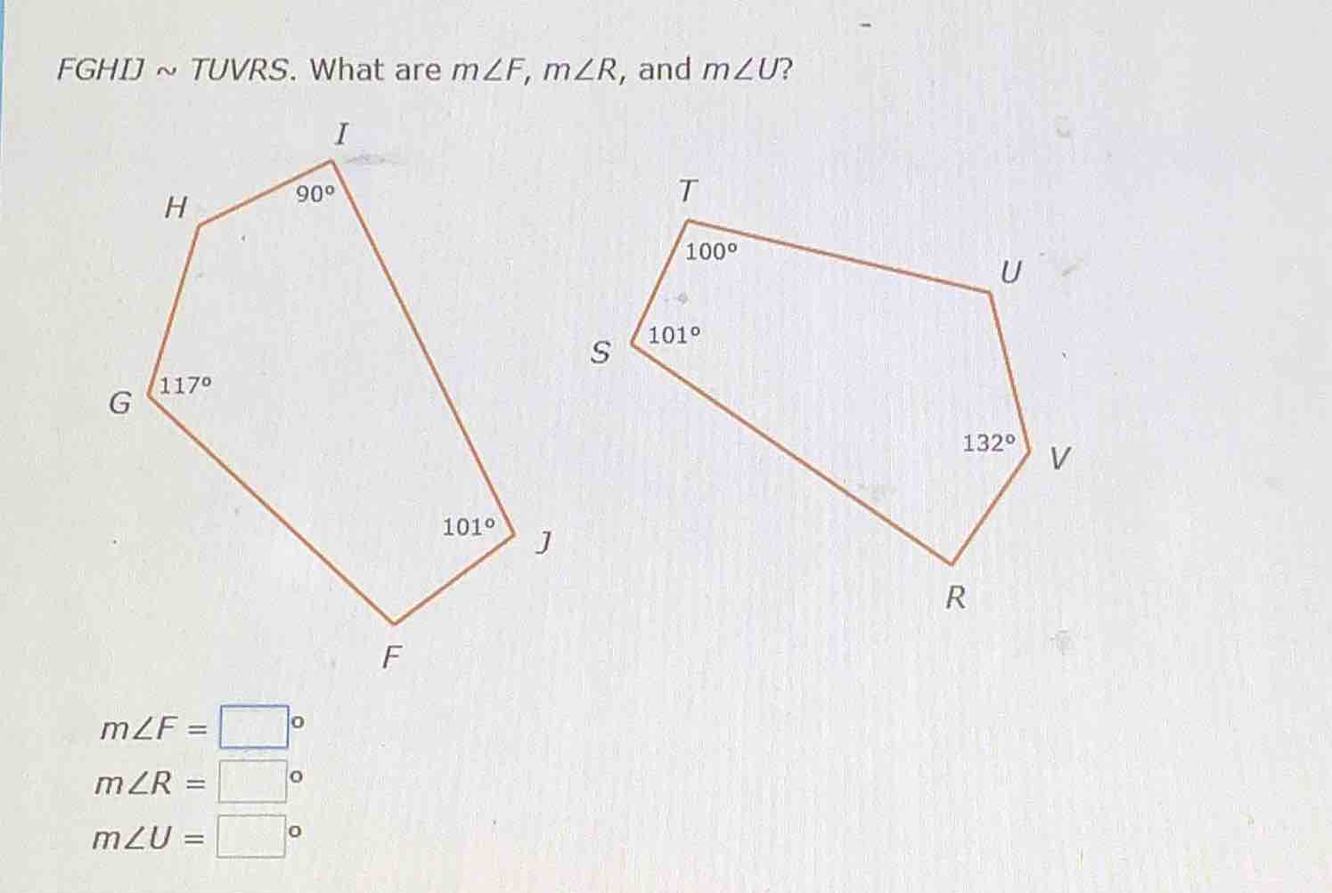 fghij ~ tuvrs. what are ( mangle f ), ( mangle r ), and ( mangle u )? (…