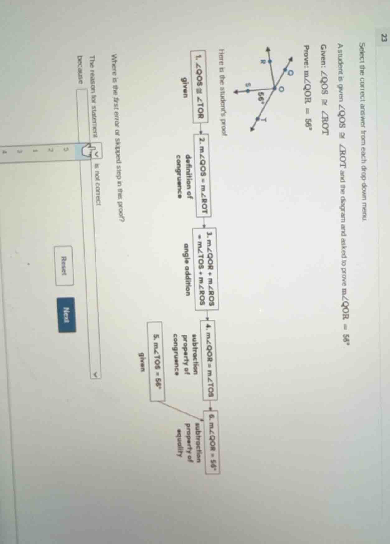 select the correct answer from each drop - down menu. a student is give…