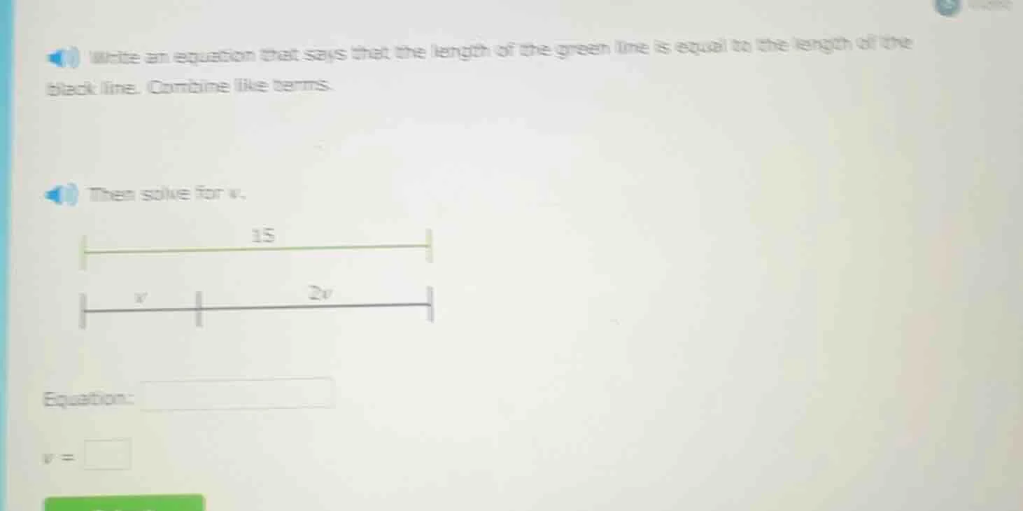 write an equation that says that the length of the green line is equal …