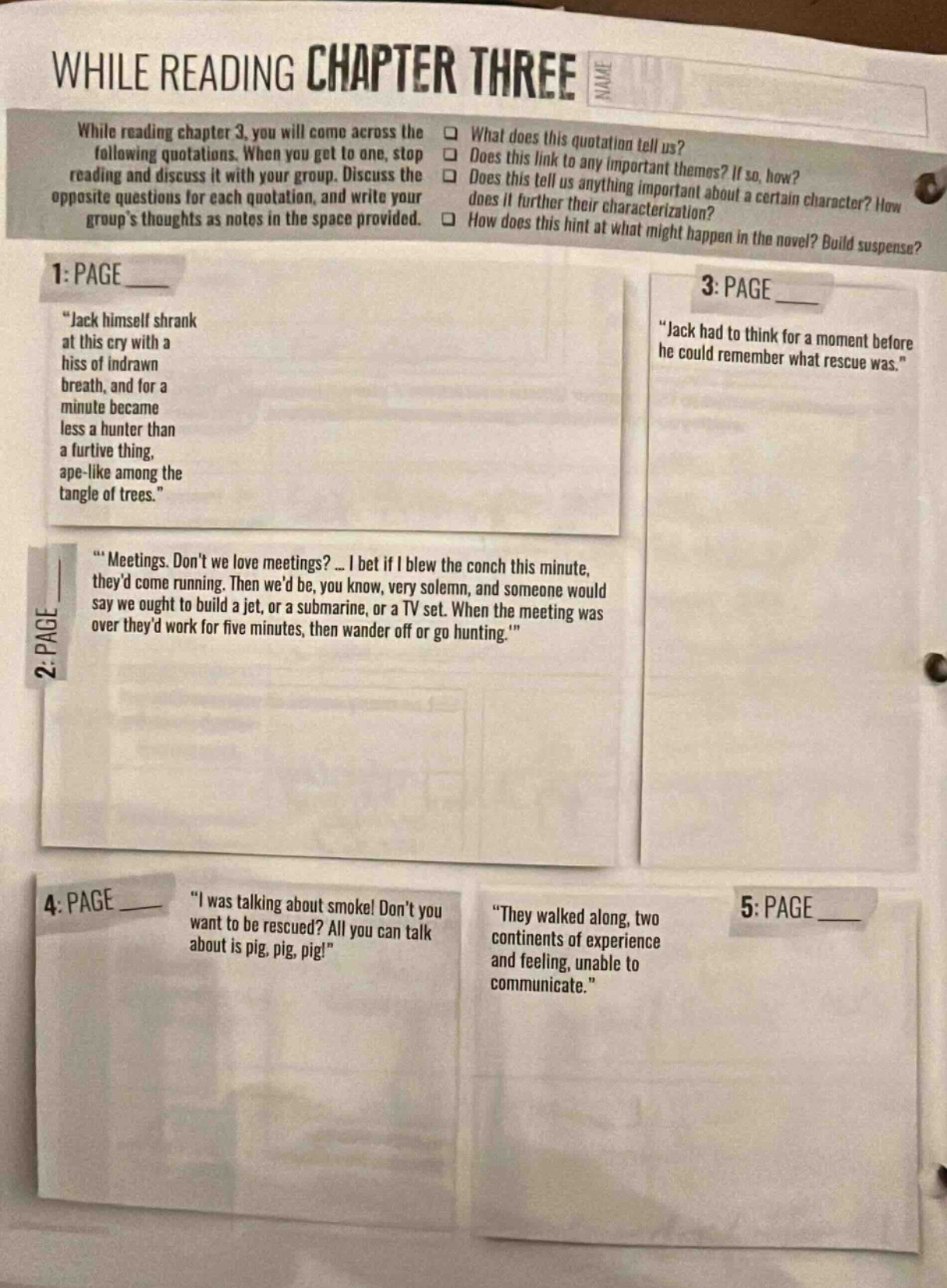 while reading chapter three name while reading chapter 3, you will come…