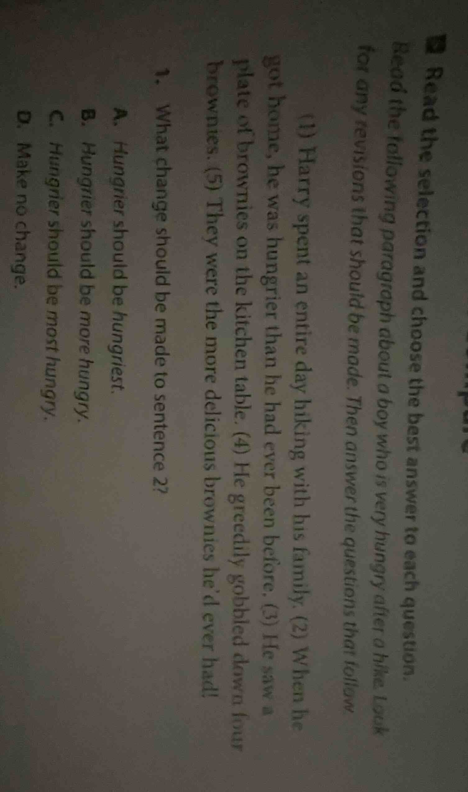 read the selection and choose the best answer to each question. read th…
