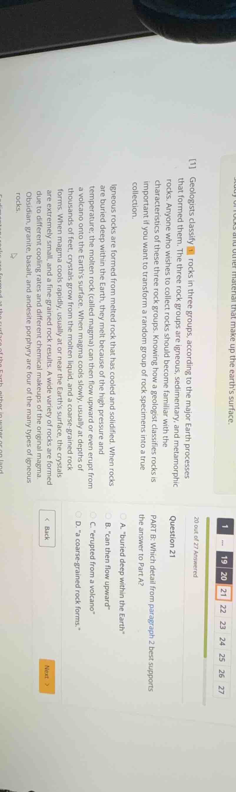 geologists classify 1 rocks in three groups, according to the major ear…