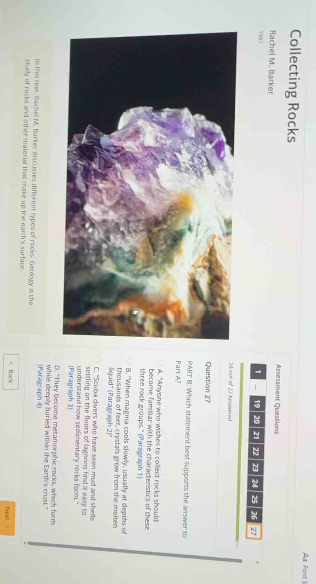 collecting rocks rachel m. barker 1997 in this text, rachel m. barker d…