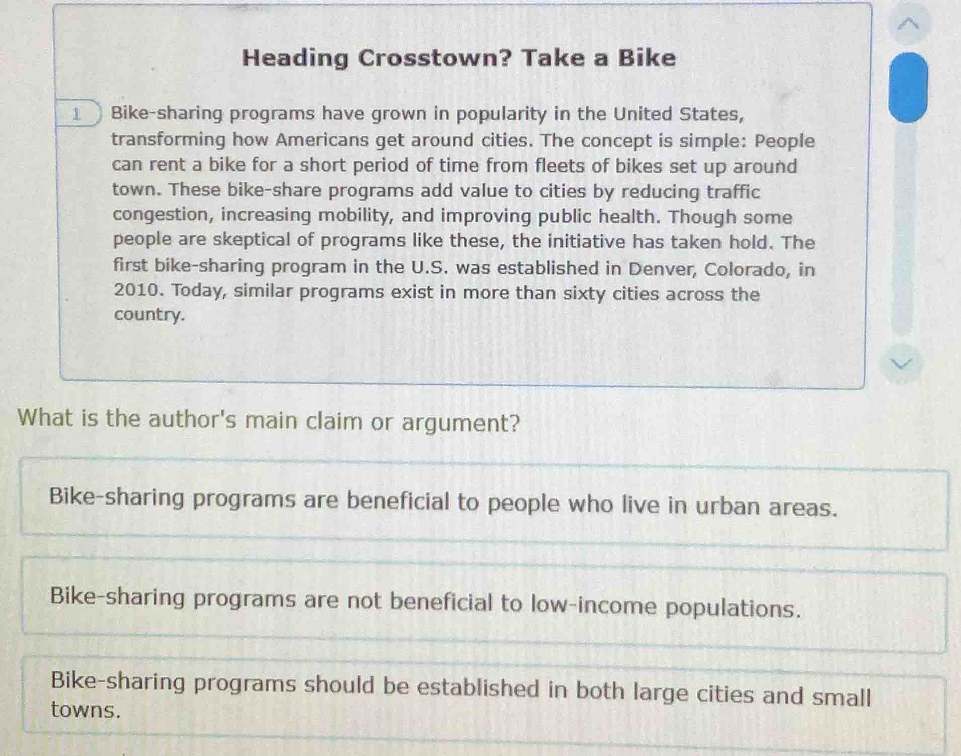 heading crosstown? take a bike 1 bike - sharing programs have grown in …
