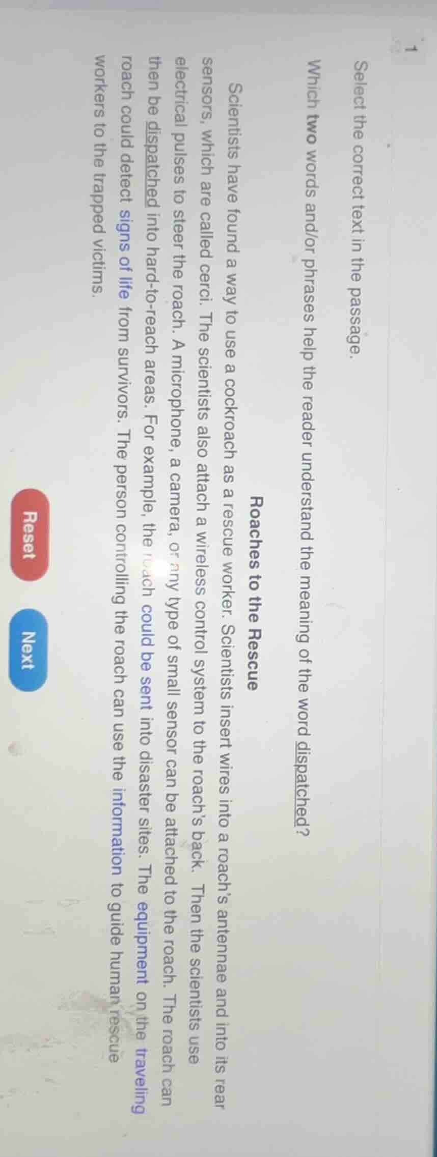 select the correct text in the passage. which two words and/or phrases …