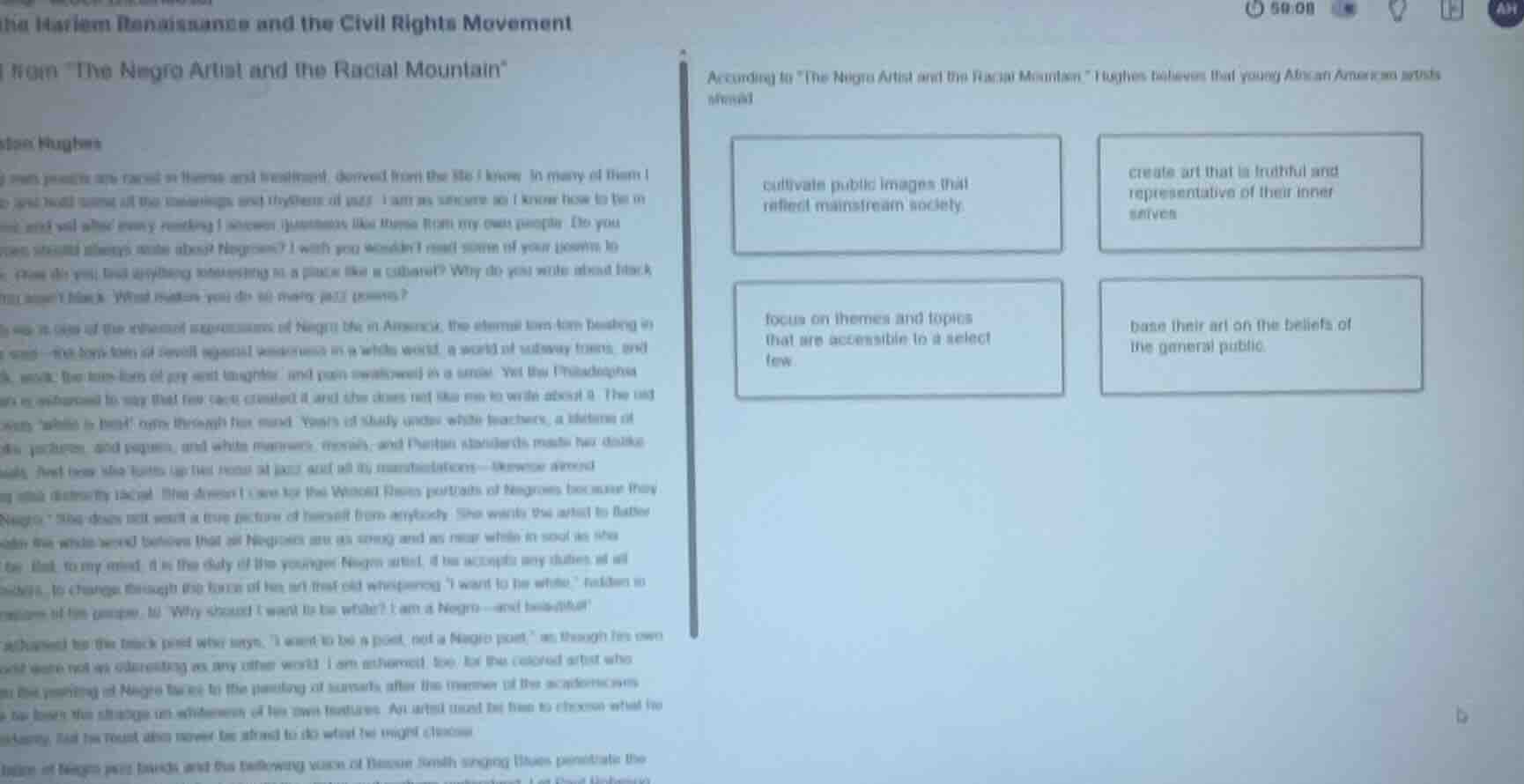 the harlem renaissance and the civil rights movement from \the negro ar…