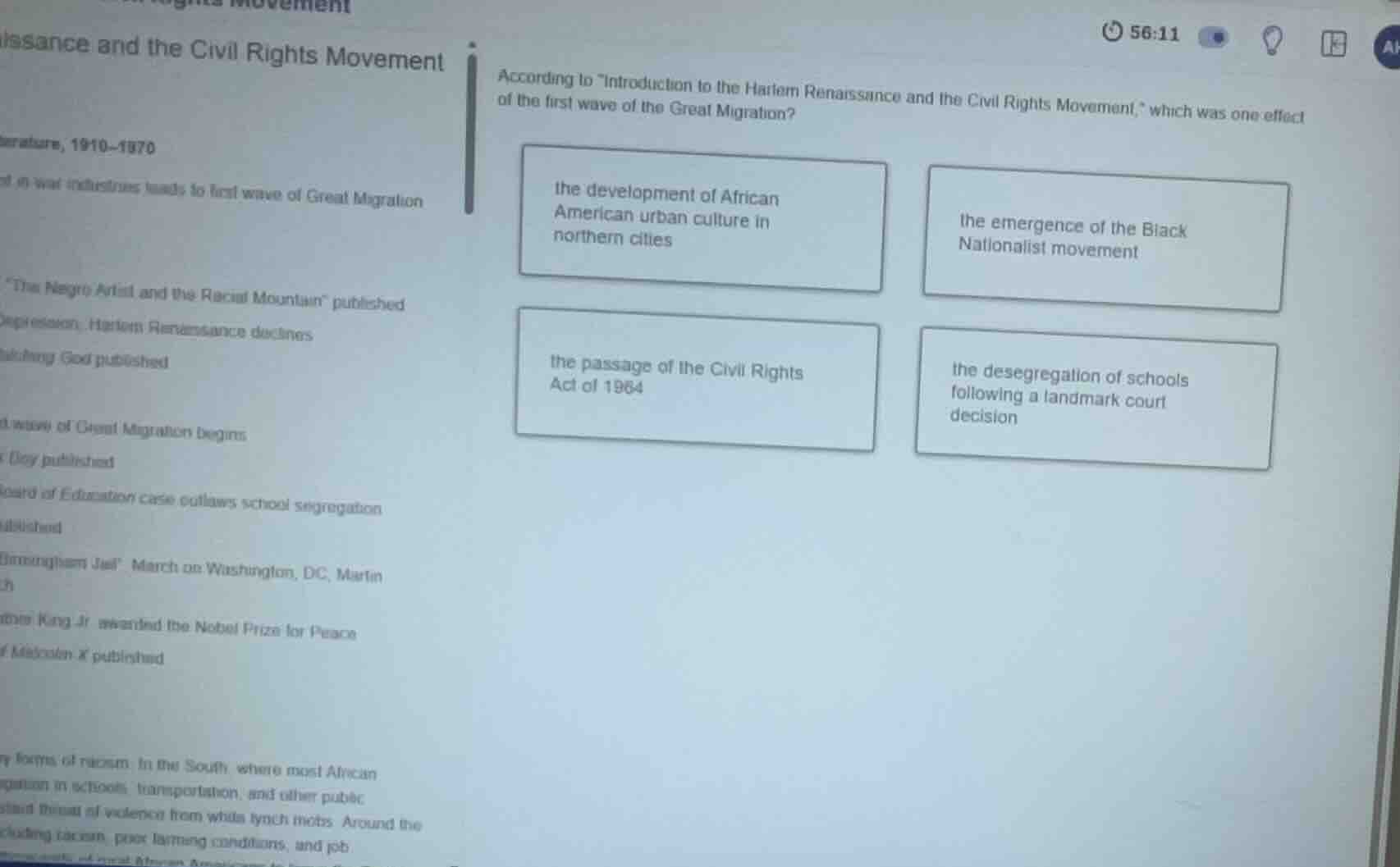 according to \introduction to the harlem renaissance and the civil righ…