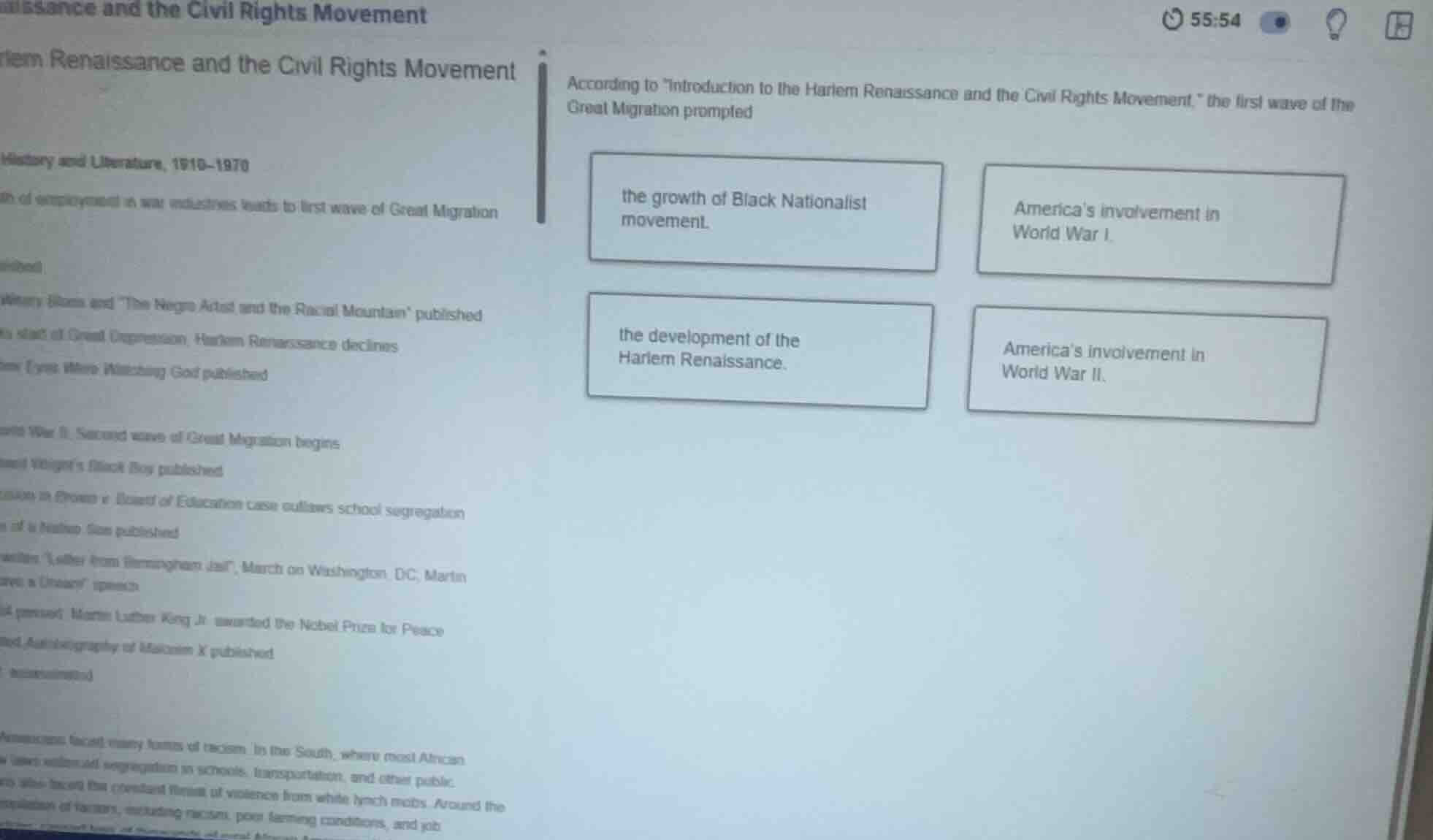 according to \introduction to the harlem renaissance and the civil righ…
