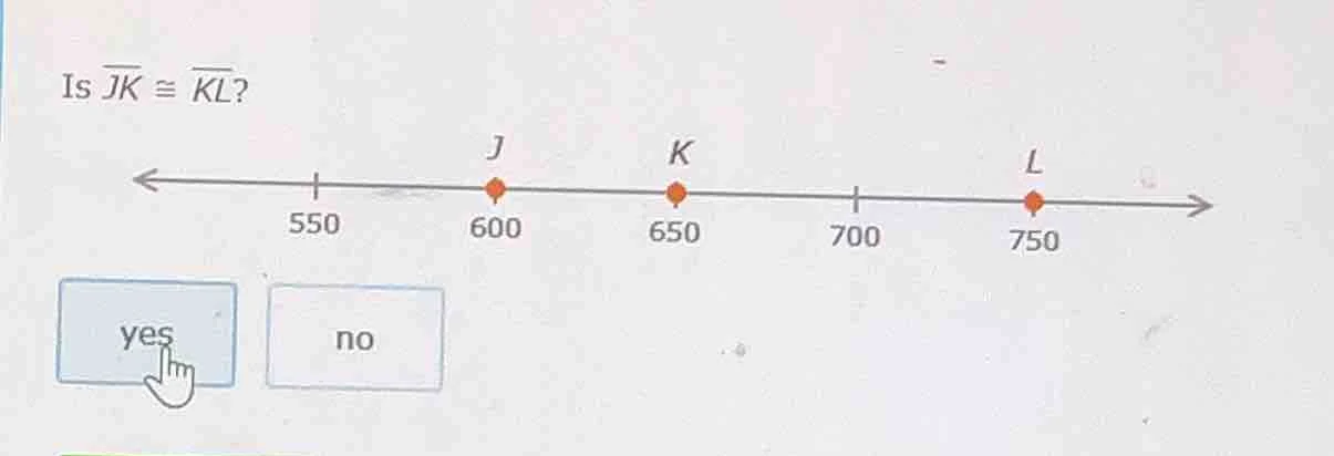 is \\(overline{jk} cong overline{kl}\\)?