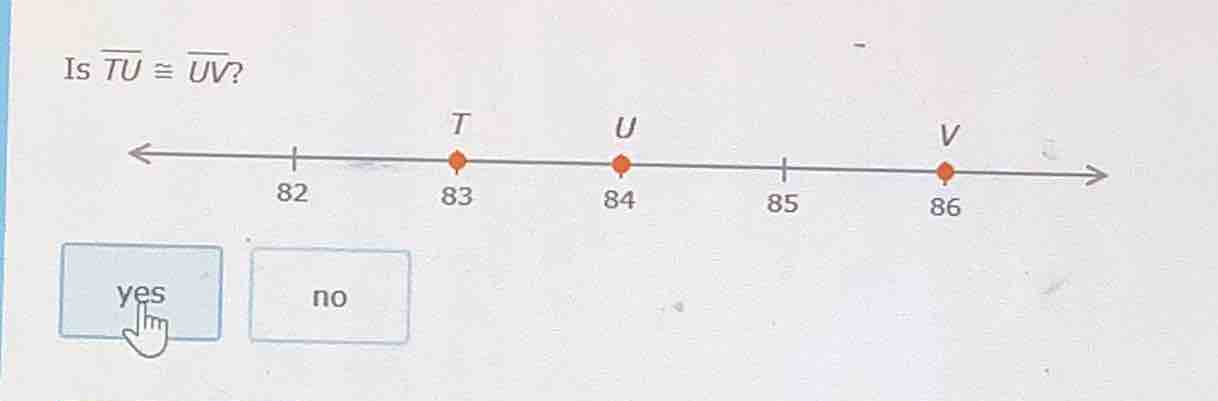 is $overline{tu} cong overline{uv}$?