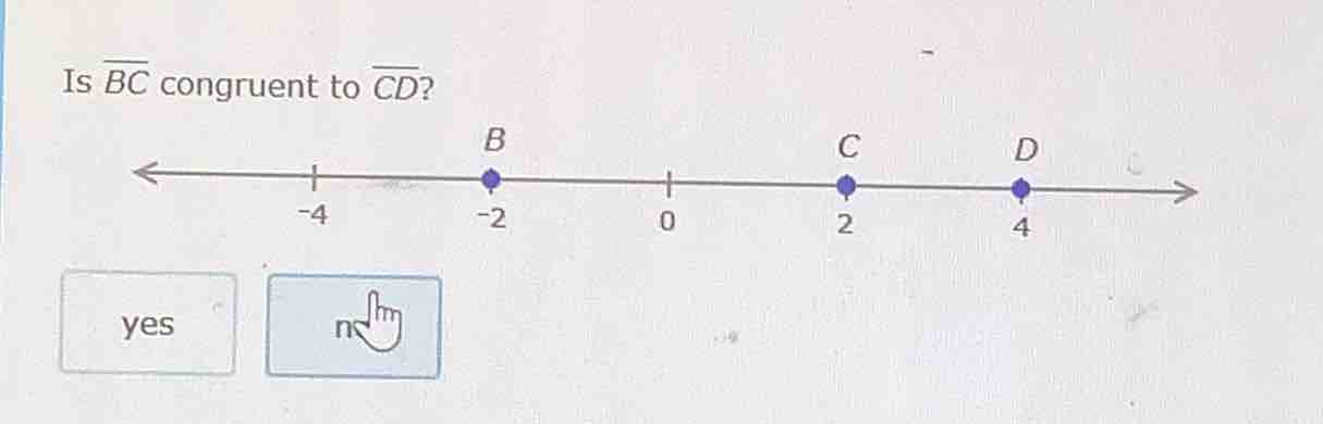 is \\(overline{bc}\\) congruent to \\(overline{cd}\\)?