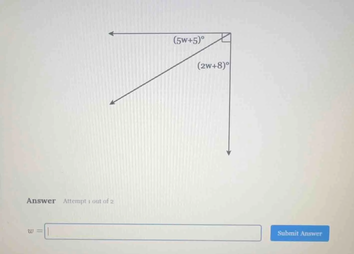 there is a right angle, and the two angles formed by a ray inside the r…