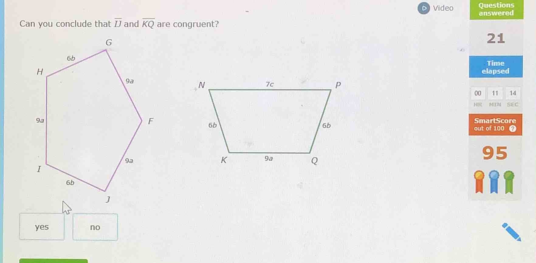 can you conclude that \\(\\overline{ij}\\) and \\(\\overline{kq}\\) are…