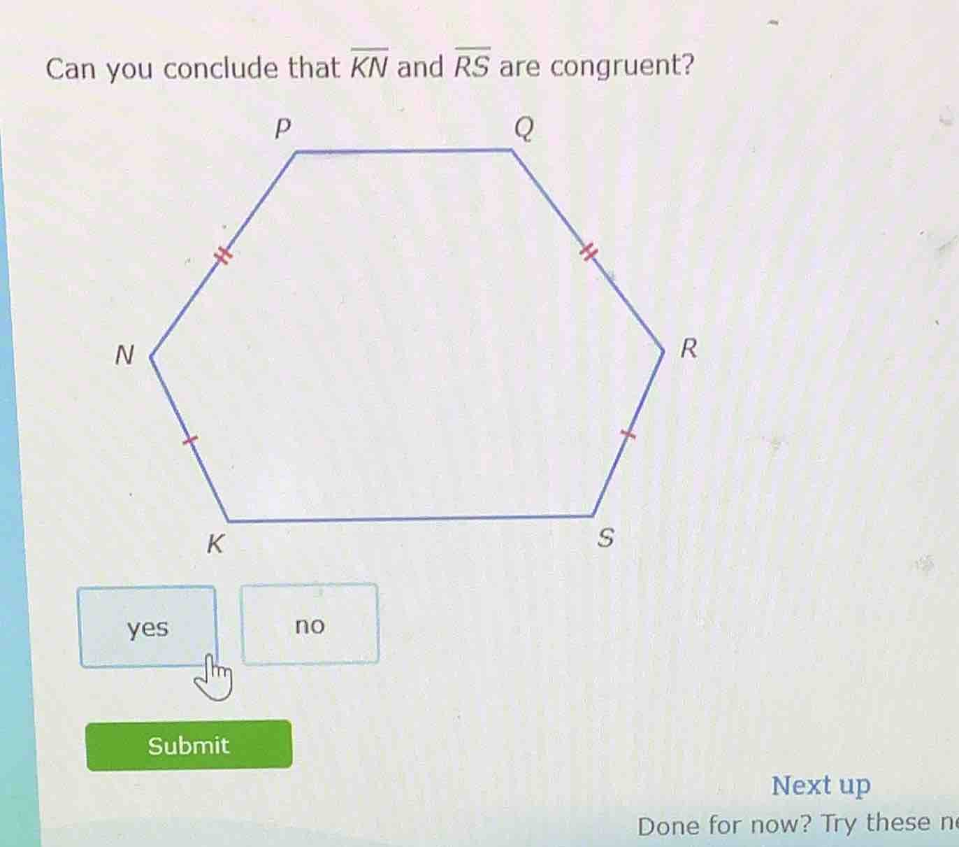 can you conclude that \\(\\overline{kn}\\) and \\(\\overline{rs}\\) are…