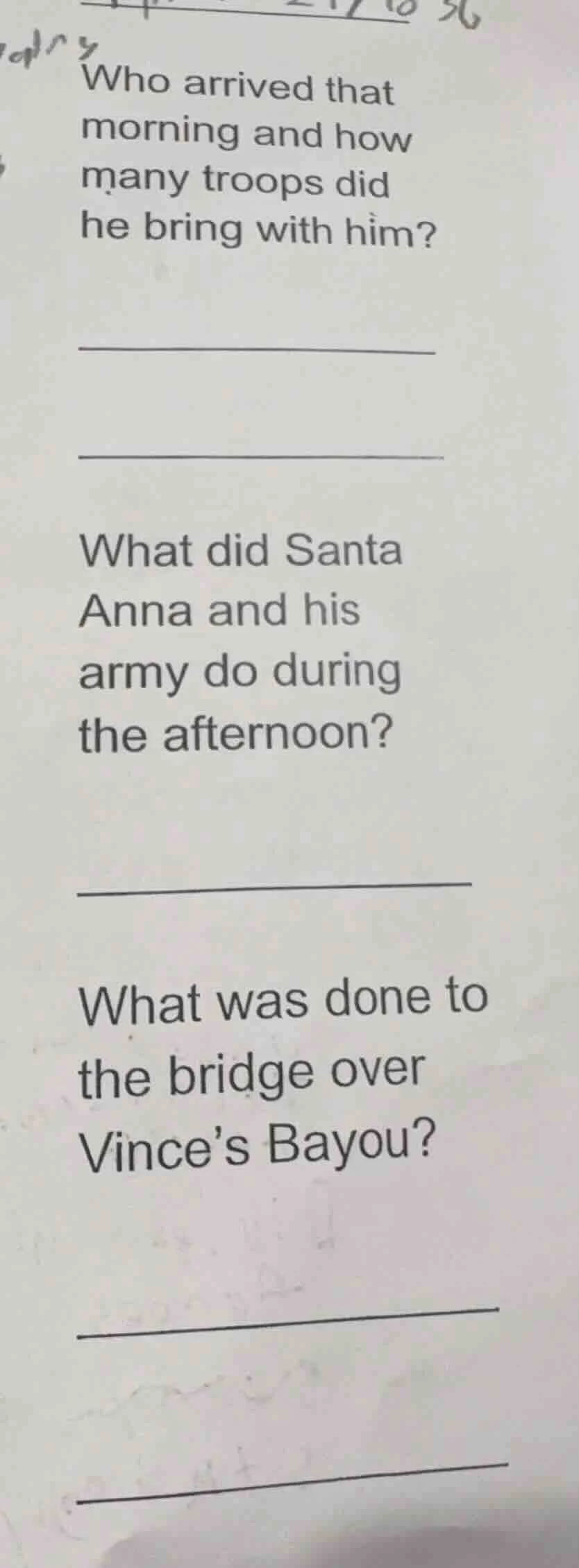 who arrived that morning and how many troops did he bring with him? wha…